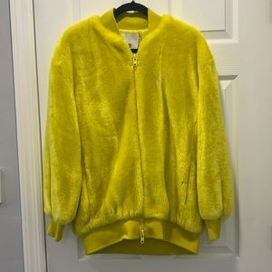 Tibi Luxe faux fur track jacket